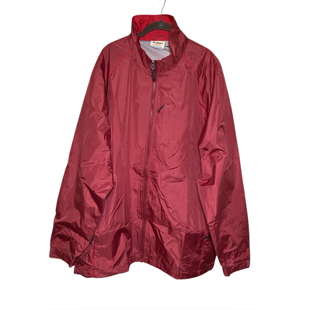 Men’s XXL Red Lightweight Windbreaker Jacket Zip Front Gorpcore